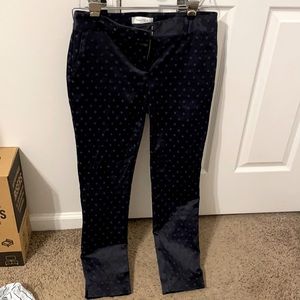 Nautica size 4 navy blue dress pants with polka dots